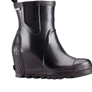 Sorel Black Women's Chelsea Waterproof Rain Boot